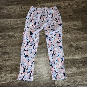 GUC size M Lilly Pulitzer Aden linen pant in high tide it’s for shore